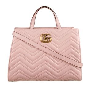 * MAKE REASONABLE OFFER*
AUTHENTIC  Gucci Marmont Pink Leather Medium Bag.